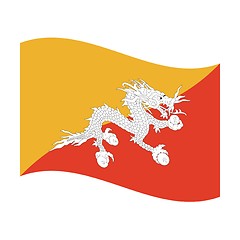 Image showing flag of bhutan