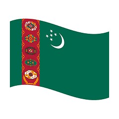 Image showing flag of turkmenistan