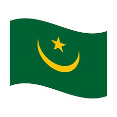 Image showing flag of mauritania