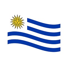 Image showing flag of uruguay