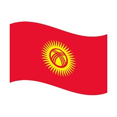 Image showing flag of kyrgyzstan