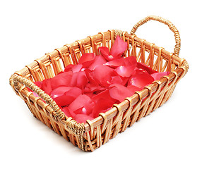 Image showing Flower Petals in Basket