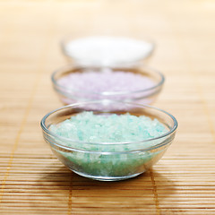 Image showing Colored Bath Salt