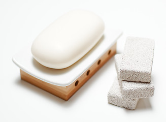 Image showing Soap and Pumice Stone