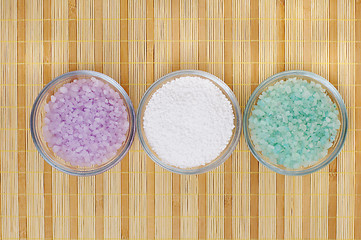 Image showing Colored Bath Salt