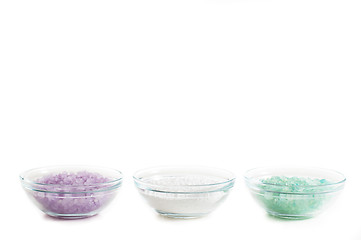 Image showing Bowls of Bath Salts