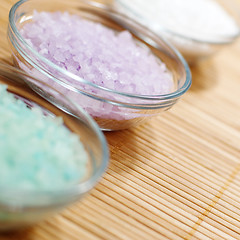 Image showing Colored Bath Salt