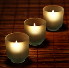 Image showing Candles and Bamboo
