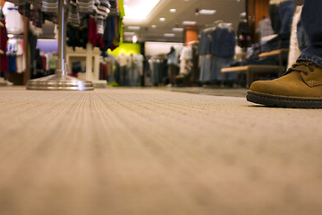 Image showing Shopping Mall - a customer shoping - floor view
