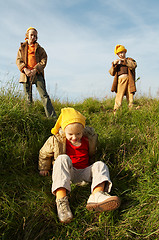 Image showing Yellow caps gnomes