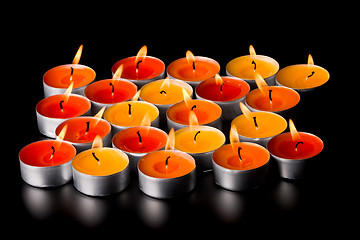 Image showing flaming candles