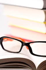 Image showing books and glasses 