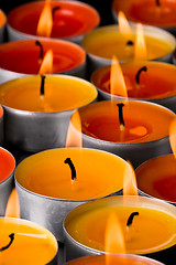 Image showing flaming candles