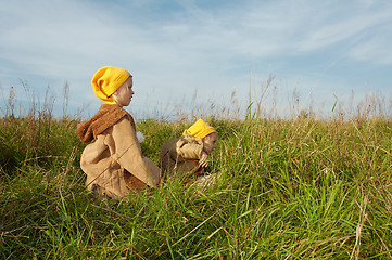 Image showing Yellow caps gnomes