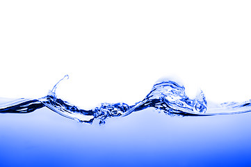 Image showing Blue Water Against White