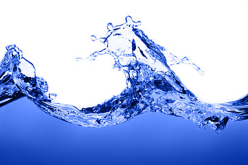 Image showing Blue Water Against White