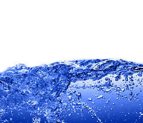 Image showing Blue Water Against White