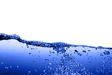 Image showing Blue Water Against White