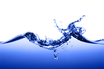 Image showing Blue Water Against White