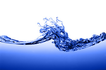 Image showing Blue Water Against White