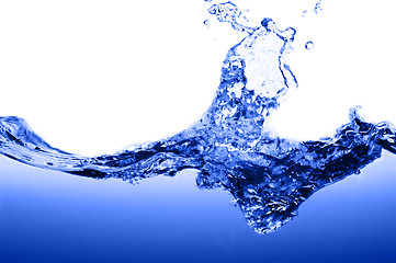 Image showing Blue Water Against White