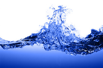 Image showing Blue Water Against White