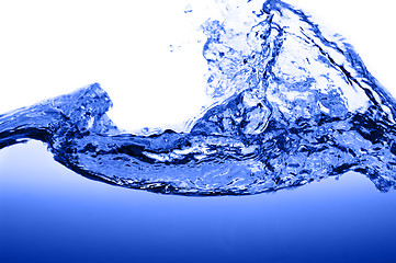 Image showing Blue Water Against White