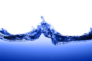 Image showing Blue Water Against White