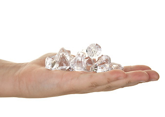 Image showing handful of diamonds