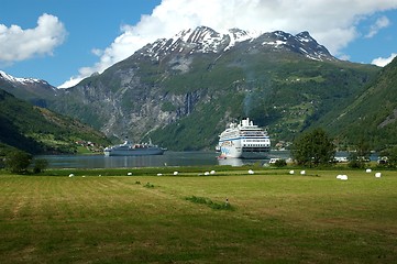 Image showing Touristic Geiranger