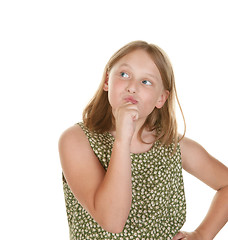 Image showing young girl perplexed