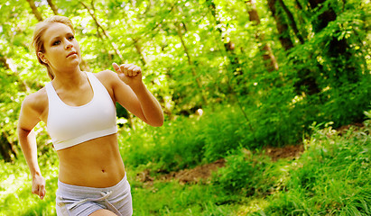 Image showing Young Woman Working Out