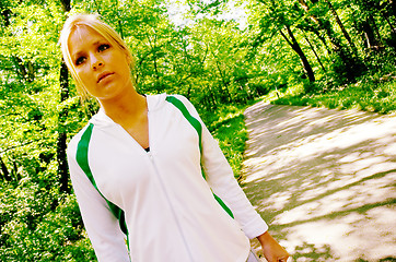 Image showing Young Woman Working Out