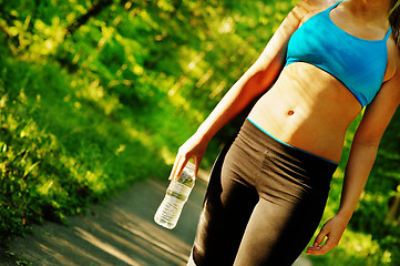 Image showing Young Woman Working Out