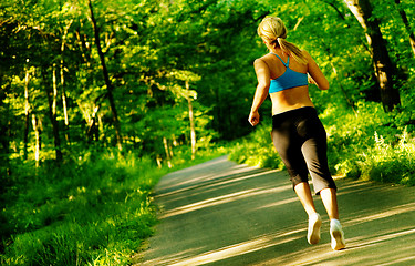 Image showing Young Woman Working Out