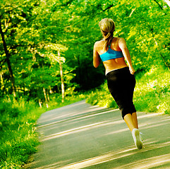 Image showing Young Woman Working Out