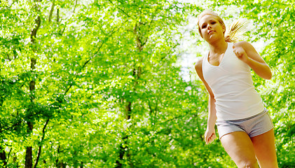 Image showing Young Woman Working Out