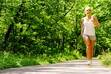 Image showing Young Woman Working Out