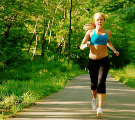 Image showing Young Woman Working Out