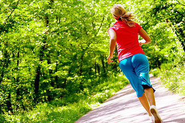 Image showing Young Woman Working Out