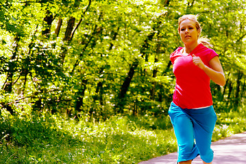 Image showing Young Woman Working Out