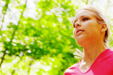 Image showing Young Woman Working Out