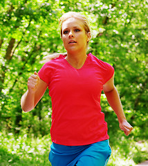 Image showing Young Woman Working Out