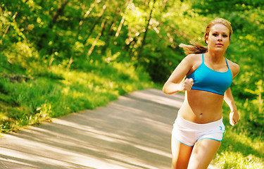 Image showing Young Woman Working Out