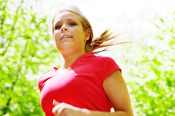 Image showing Young Woman Working Out