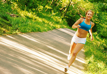 Image showing Young Woman Working Out