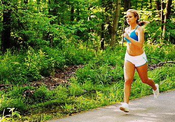 Image showing Young Woman Working Out