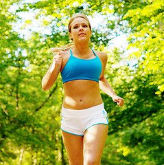 Image showing Young Woman Working Out