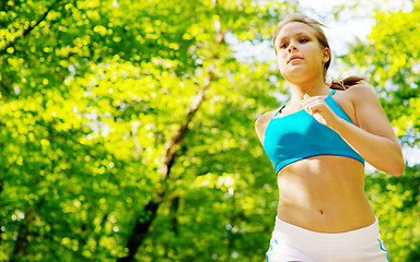 Image showing Young Woman Working Out