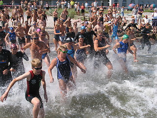 Image showing Triathlon - the swim.